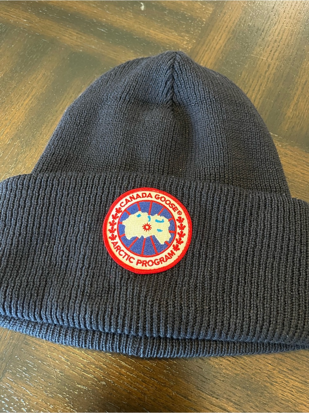 Canada Goose Arctic Toque Wool Beanie Navy Blue - Picture 3 of 10